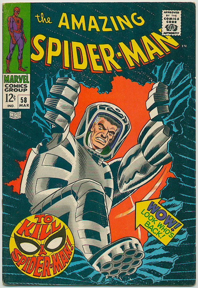 Image of Amazing Spider-Man 58 provided by StreetLifeComics.com