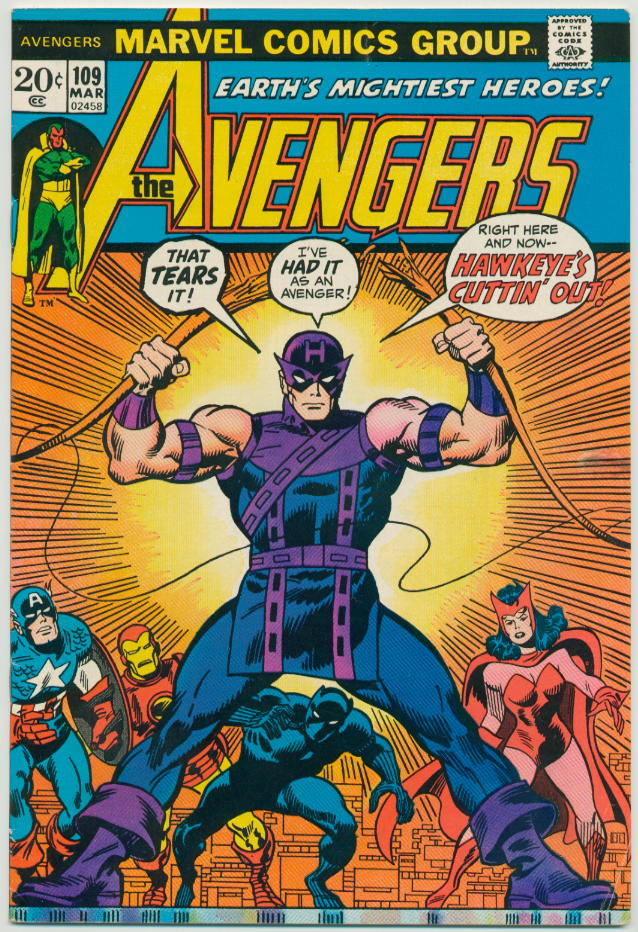 Image of Avengers 109 provided by StreetLifeComics.com